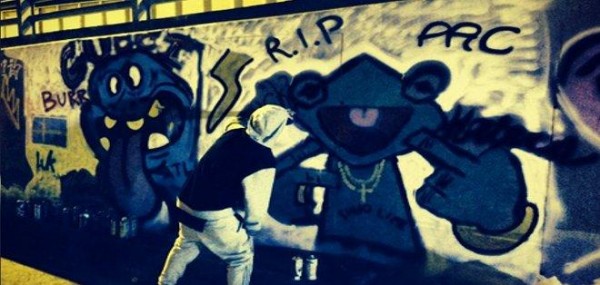 Justin Bieber grafitea un túnel en Bogotá