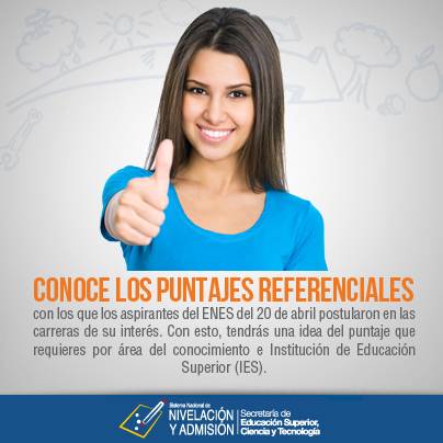 Puntajes Referenciales por Materia SNNA Ecuador