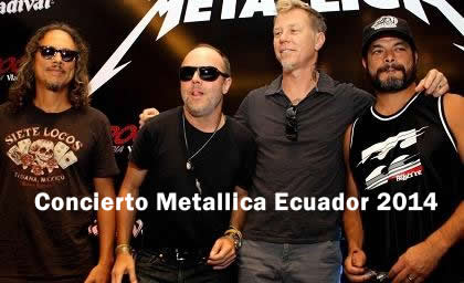 Concierto Metallica Ecuador 2014
