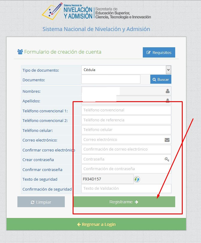 SNNA - Sistema Nacional de Nivelación y Admisión 2015
