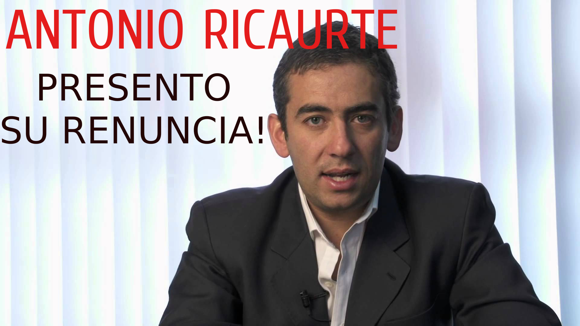 Antonio Ricaurte renuncia al Municipio de Quito