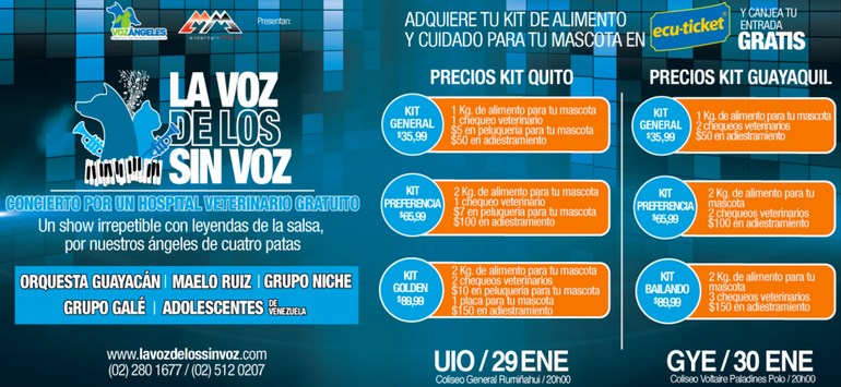 Concierto por un Hospital Veterinario Gratuito Ecuador 2016